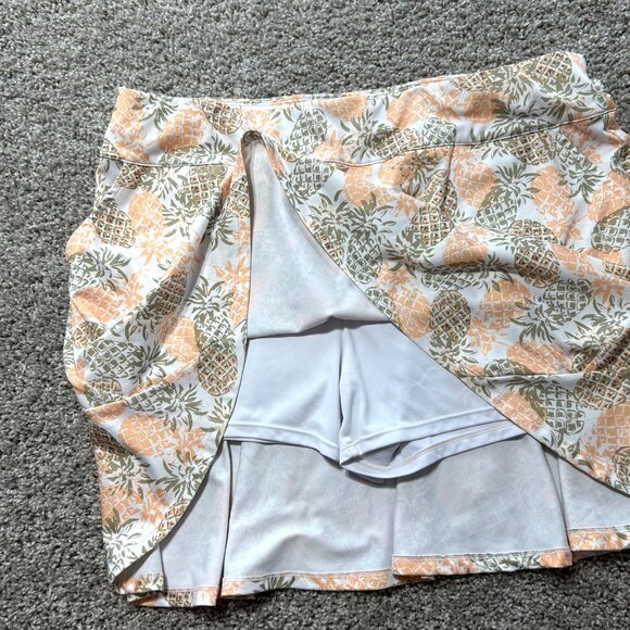 CORAL BAY GOLF KNIT SKORT- SZ LP- SKIRT-SHORTS UNDER -PINEAPPLE - Picture 5 of 8